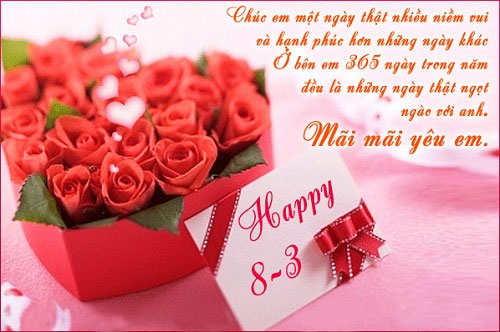 Thiệp 8/3 tặng người yêu