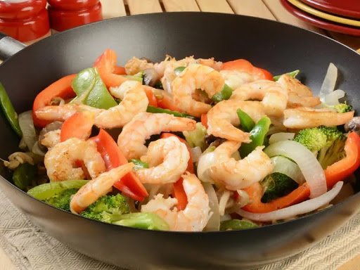 Tôm chay xào thập cẩm