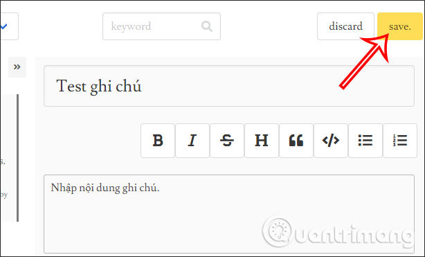 Nhập nội dung ghi chú