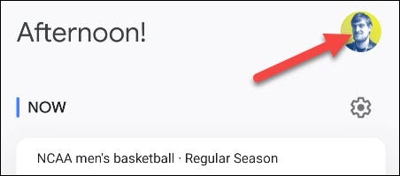 Nhấn vào biểu tượng hồ sơ của bạn