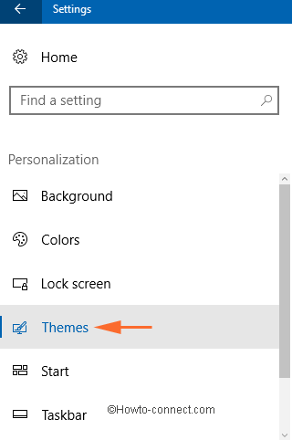 Nhấp vào Themes