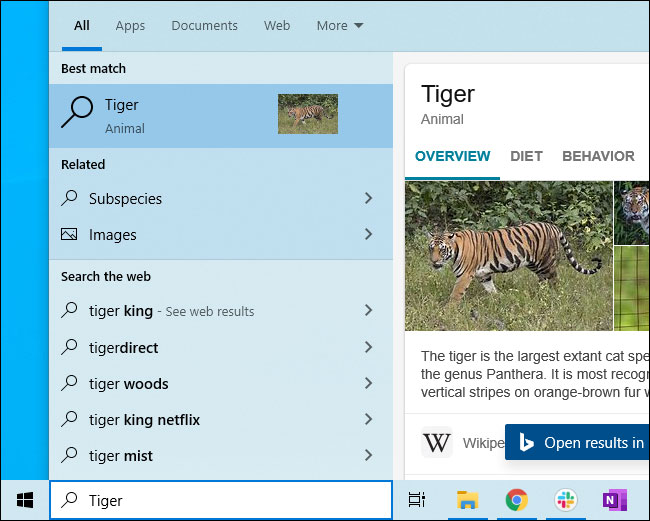 Remove Bing Search from the Start menu