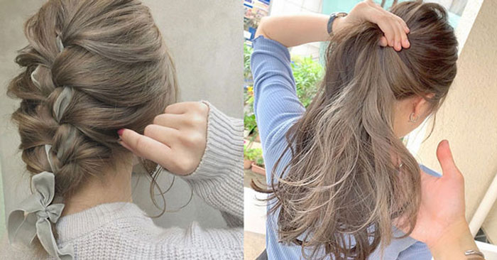 Beautiful milk tea colors, hair dyes that are both luxurious and bright