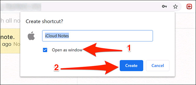 Nhấp vào “Create”