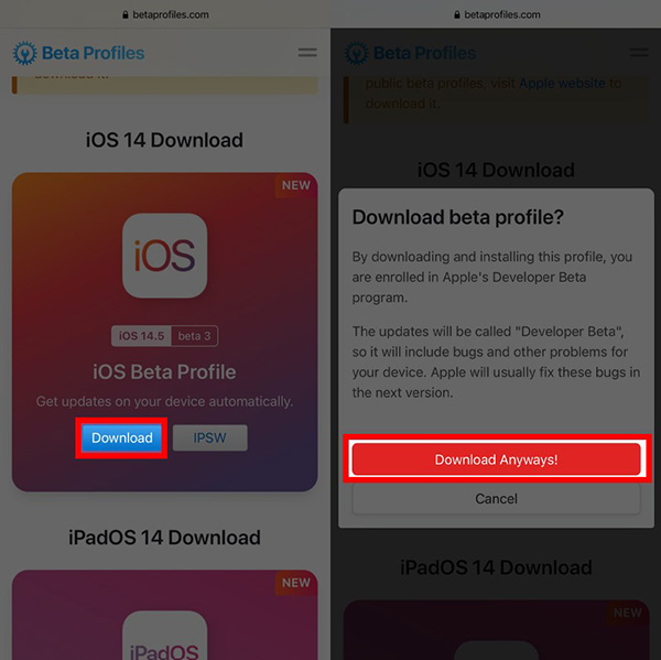 베타 다운로드 14.5 ios iOS &