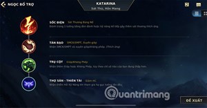 Bảng ngọc, lên đồ Katarina Tốc Chiến