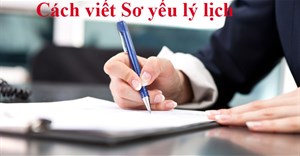 Cách viết sơ yếu lý lịch