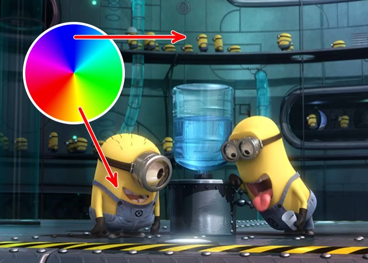 Màu vàng tương phản với màu xanh (bầu trời, biển...)