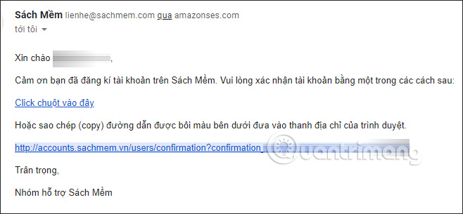 Xác nhận tài khoản 