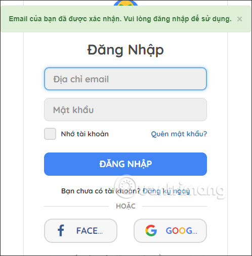 Đăng nhập tài khoản 