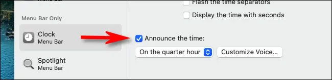 Cách cài đặt thông báo thời gian bằng giọng nói trên máy Mac