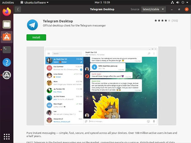 Не удалось установить telegram desktop snap telegram desktop has install snap change in progress