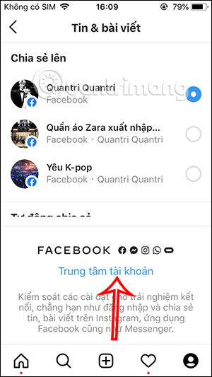 Trung tâm tài khoản
