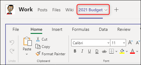 The file tab has been created