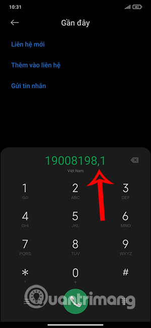 Gọi tới máy lẻ