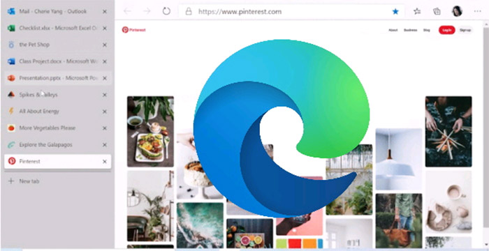 How to hide the Vertical Tabs button (vertical tab) on Microsoft Edge