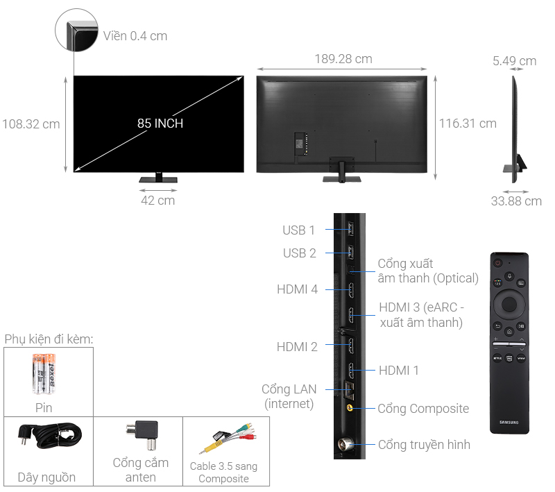 Android Tivi Sony 4K 85 inch KD-85X9000H