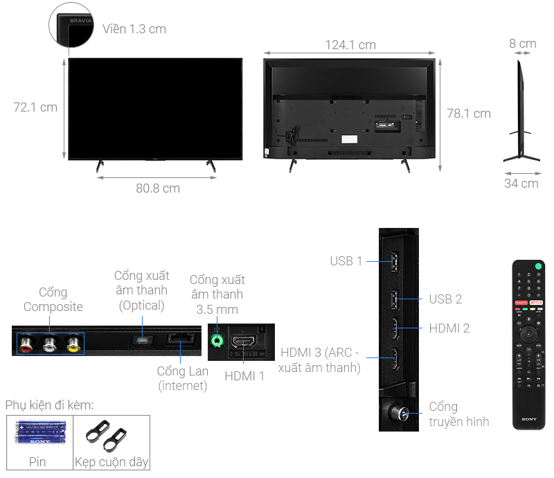 Smart Tivi Sony 4K 65 inch KD-65X7000G