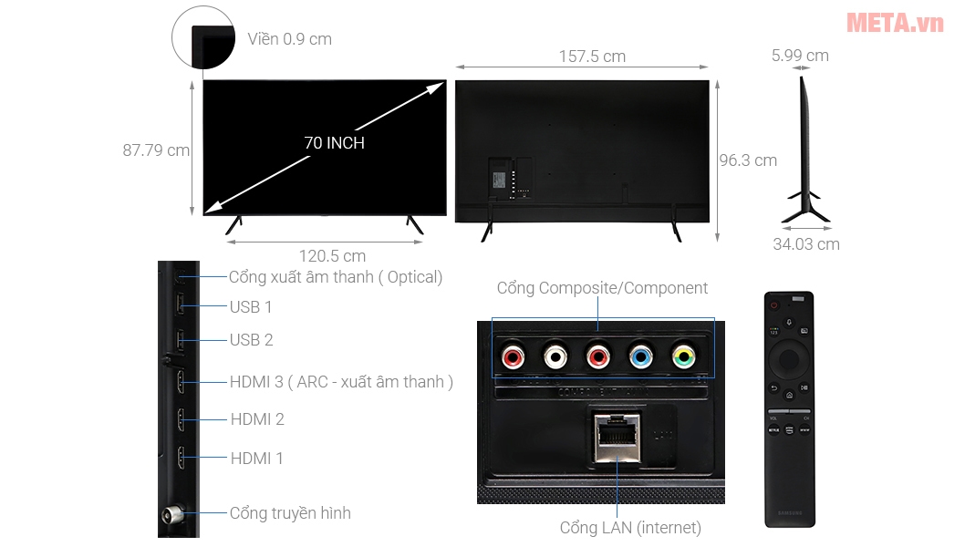 Smart Tivi QLED Samsung 4K 75 inch QA75Q80T