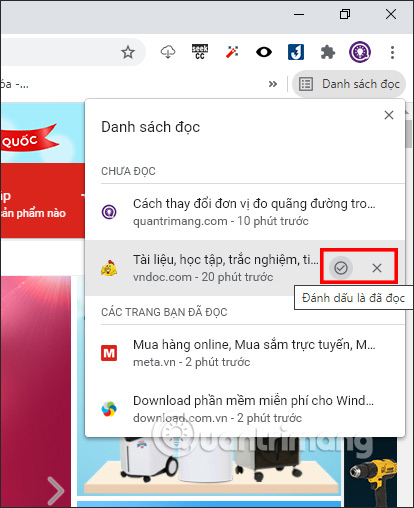 Tùy chọn trang web 