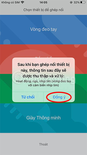 Đồng ý thu thập dữ liệu