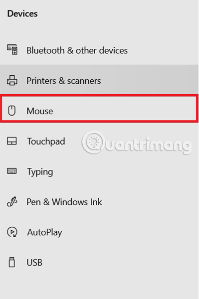 Chọn Additional mouse options