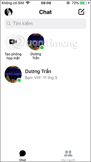 Không hiện tin nhắn