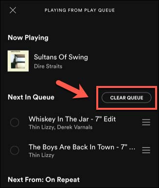 Nhấn vào nút “Clear Queue”