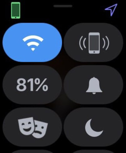 Vuốt từ dưới lên để truy cập vào Control Center