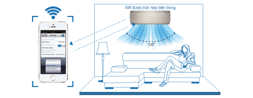 Kết nối wifi trên điều hòa
