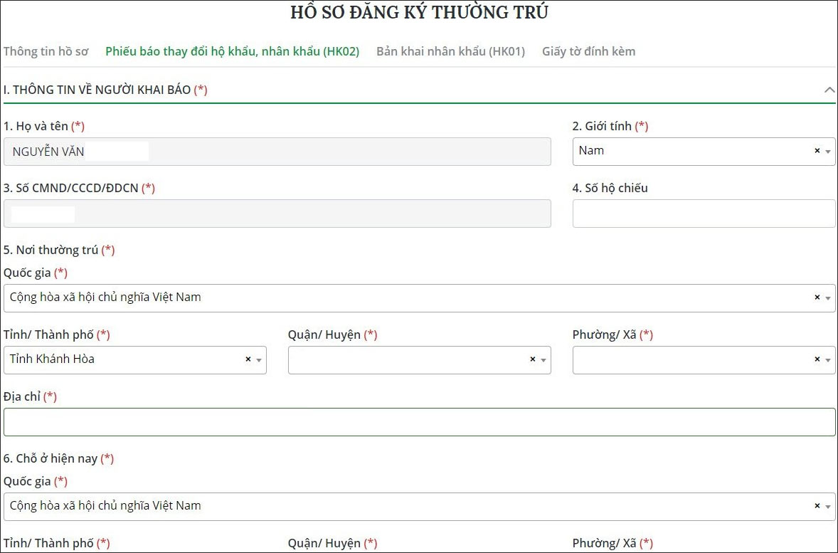 Phiếu báo thay đổi hộ khẩu, nhân khẩu (HK02)