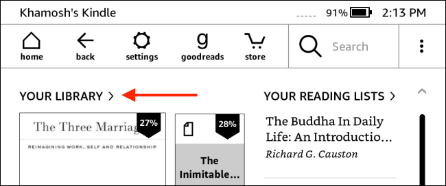 Nhấn vào mục “Your Library”