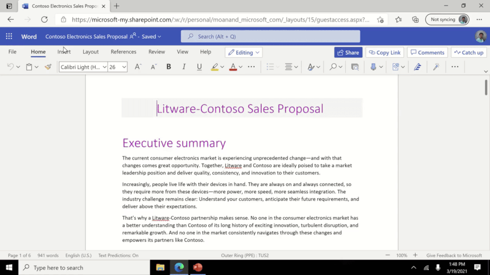 Microsoft giới thiệu tính năng AI mới, hỗ trợ chuyển đổi tài liệu Word thành slide PowerPoint hoàn toàn tự động