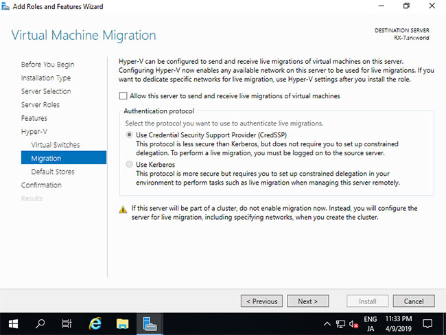 Migration for Virtual Machines