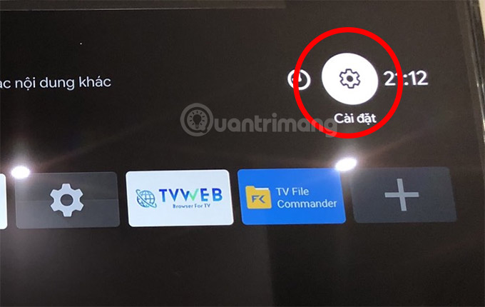 Chọn Cài đặt/Settings