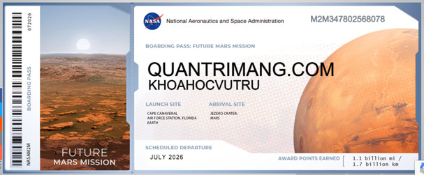 Một tấm vé từ NASA