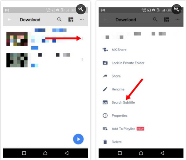 Chọn Search Subtitles