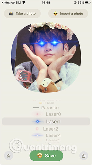 Cách dùng Laserhouse tạo avatar phóng tia laser