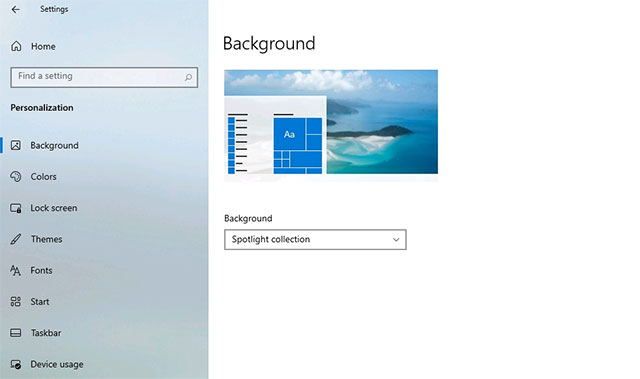 Chọn tùy chọn “Spotlight Collection”