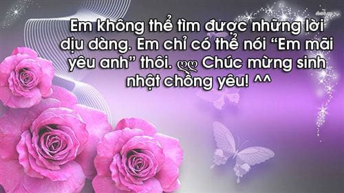 Chúc mừng sinh nhật chồng 