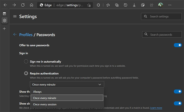 Tính năng bảo mật mới