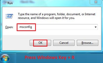 Bỏ chọn mục Load startup items
