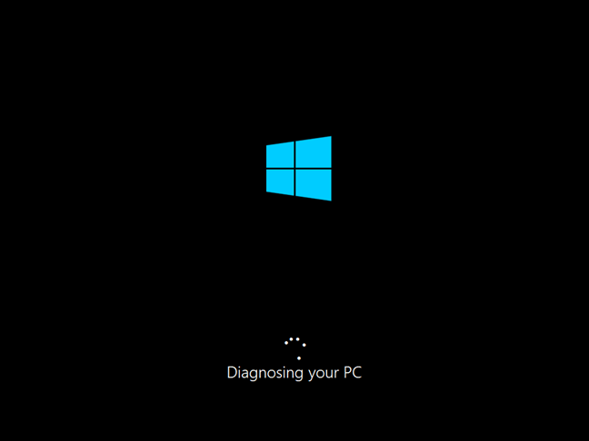 Chờ Windows 10 cố gắng chẩn đoán tự động cho PC