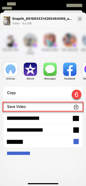 Chọn Save video 