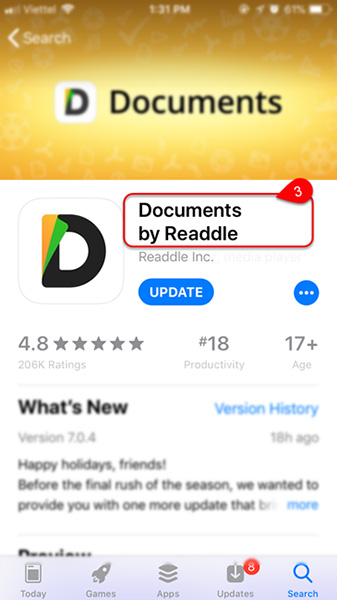 Tải ứng dụng Documents của Readdle từ App Store