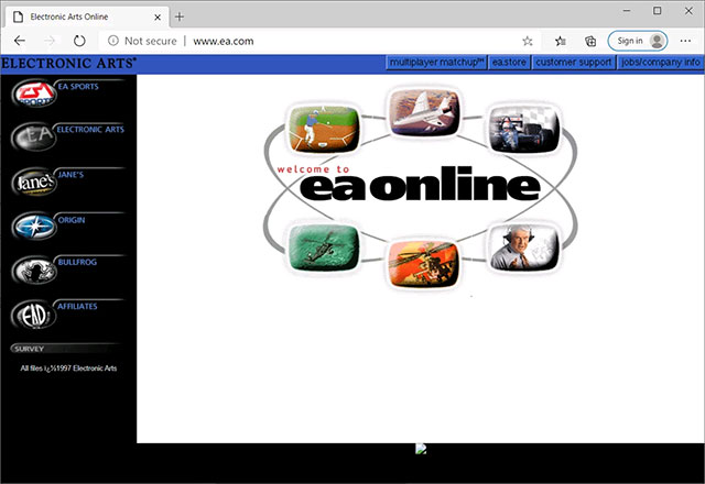 EA website 1997