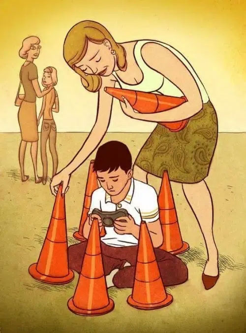 Cha mẹ quá bận bịu với công việc, không thể dành nhiều thời gian cho con cái. Những thiết bị công nghệ đã thay thế bố mẹ để làm bạn với con. Chính điều này đã vô tình khiến cách ly trẻ với thế giới bên ngoài.