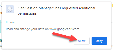 Nhấp vào “Allow”