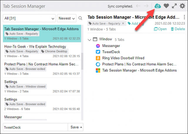 Bạn có thể cần phải nhấp vào nút đồng bộ