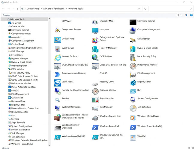 Microsoft sẽ thay thế “Administrative Tools” bằng một applet mới có tên "Windows Tools" chứa nhiều công cụ hơn
